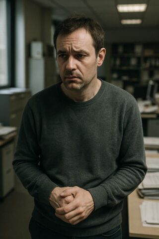 unruhiger gestresster Mann