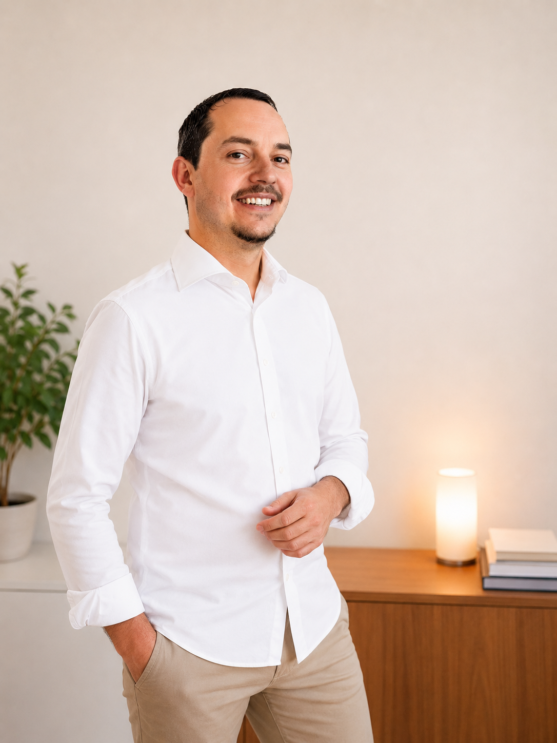 Chris Zemp in seiner Hypnosepraxis